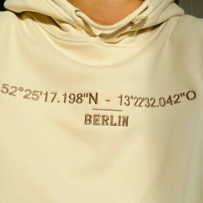 Koordinaten Pullover Bestickt Personalisiert