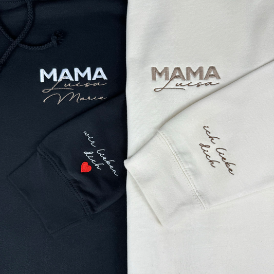 MAMA & Name Pullover bestickt - Personalisiert